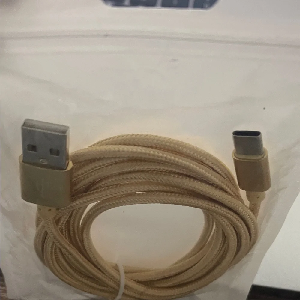 Gold USB to USC Charging Cable